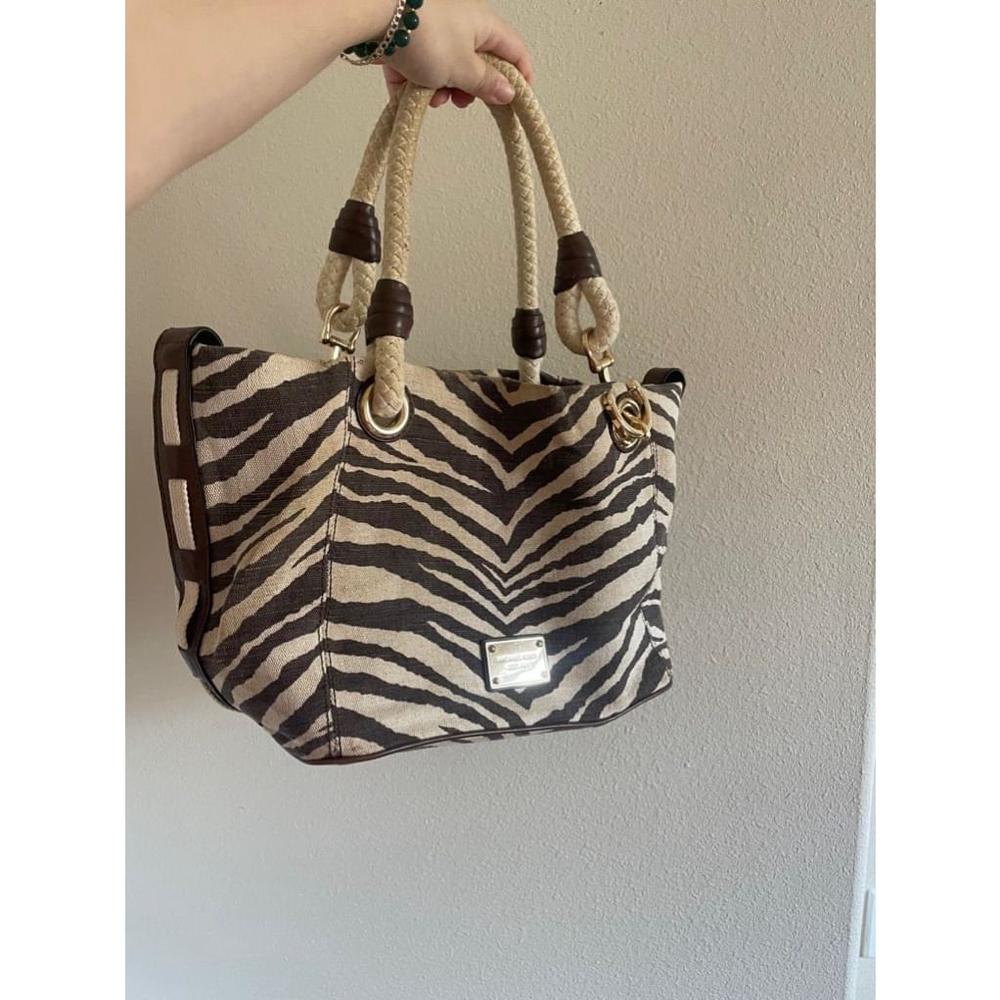 y2k michael kors zebra canvas bag